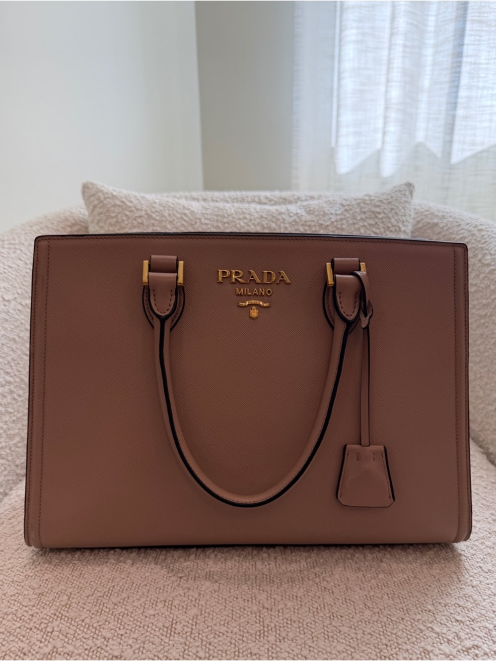 Like New Prada Blush Large Handbag